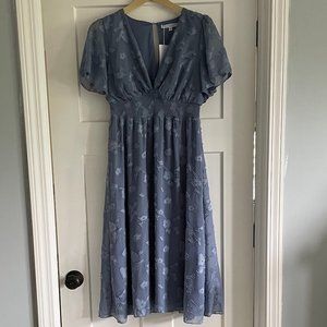 Baltic Born Jenni Blue Smocked Midi Dress - Medium